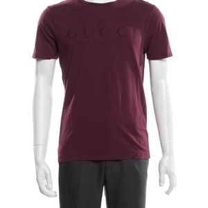 GUCCI Men’s Medium Crew Neck T-Shirt Maroon